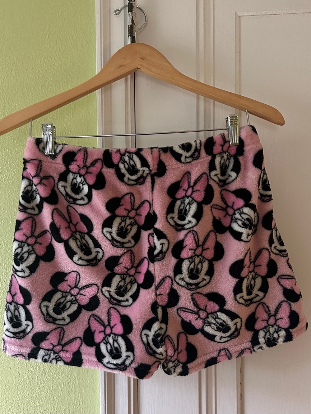 Disney Pink Minnie Mouse Fleece High Waist Shorts - Picture 4 of 4